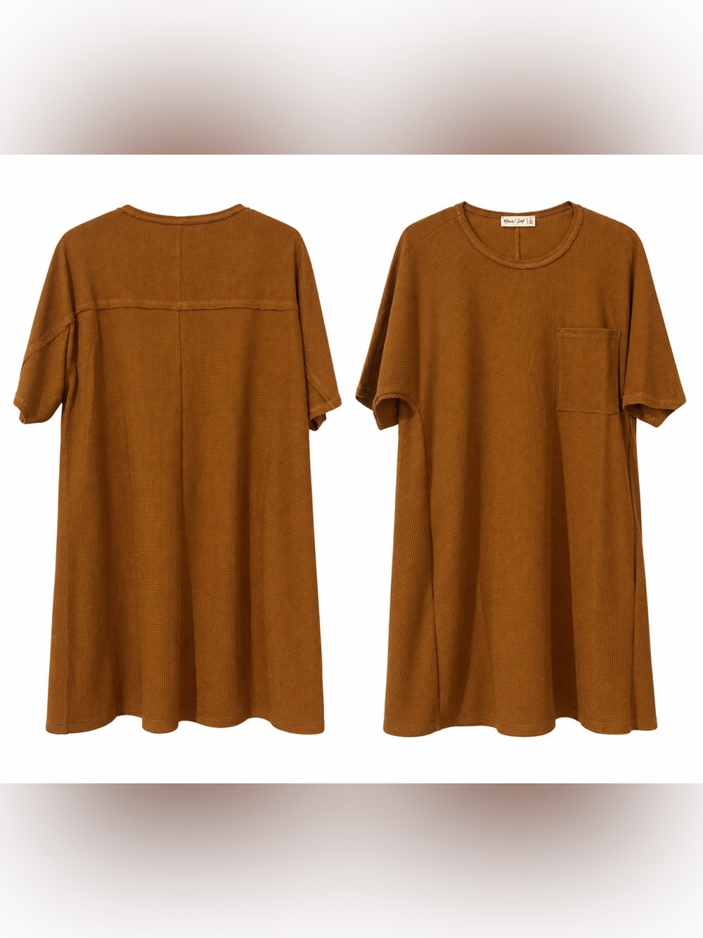Red Dress Boutique Waffle Knit Oversized Fall Pocket Dress